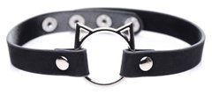 Чокер Master Series Kinky Kitty Ring Slim Choker - Black SX1184 фото