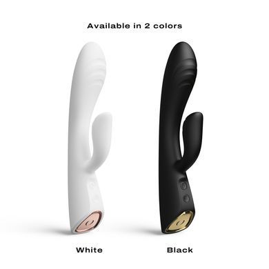 Вибратор-кролик с подогревом Dorcel FLEXI RABBIT WHITE, гибкий ствол SO6817 фото