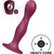 Дилдо Satisfyer Double Ball-R Red, унісекс, рухомі кульки всередині, на присосці SO8774 фото 2