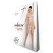 Бодистокинг-платье с глубоким воротом Passion BS093 white, длинные рукава SO6399 фото 4