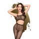 Комплект Penthouse Work It Out XL Black, короткий топ и колготки, ажурное плетение SO6448 фото 1