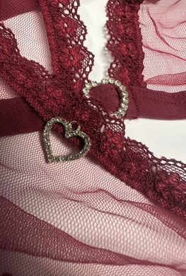 Комплект Passion BELISSANA SET burgundy S SX2912 фото