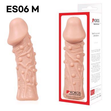 Насадка на член Kokos Extreme Sleeve ES.06 розмір M, потовщувальна, стимулювальний рельєф SO1816 фото