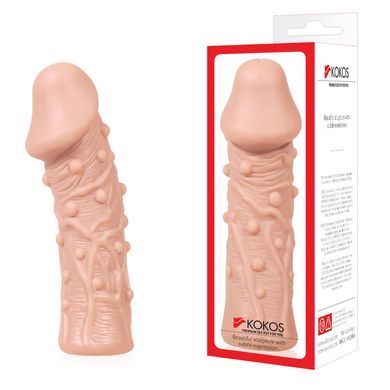 Насадка на член Kokos Extreme Sleeve ES.06 розмір M, потовщувальна, стимулювальний рельєф SO1816 фото