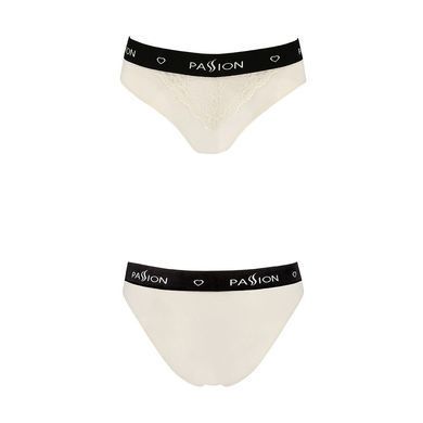 Трусики с широкой резинкой и кружевом Passion PS001 PANTIES M, ecru SO4164 фото