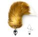 Металлическая анальная пробка с хвостом из натурального меха Art of Sex size M Red fox SO6185 фото 2