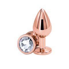 Анальна пробка NS Novelties Rear Assets - Rose Gold - Medium - Clear SX4363 фото