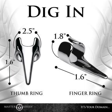 Набір кілець з кігтями Master Series Five-Piece Sensation Claw Rings - Silver SX1191 фото