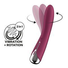 Вибратор точки G с вращением Satisfyer Spinning Vibe 1 Red, 2 мотора SX0558 фото