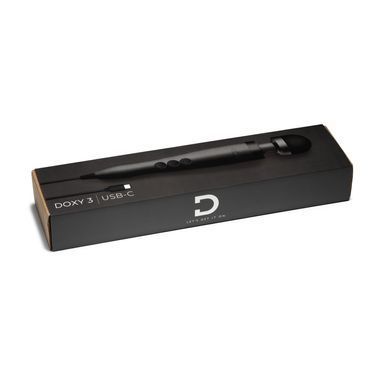 Вибромассажер DOXY3 USB-C Massager MATTE BLACK, кабель USB-C, регулируемая интенсивность, компактный SX2453 фото