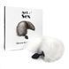 Силиконовая анальная пробка с хвостом из натурального меха Art of Sex size M White fox SO6187 фото 5