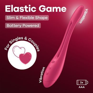 Універсальний гнучкий вібратор для пар Satisfyer Elastic Game Battery Series (м'яте паковання!!!) SX3838-R фото