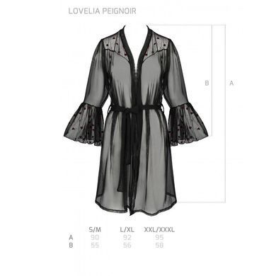 Воздушный пеньюар Passion LOVELIA PEIGNOIR S/M, black SO4772 фото