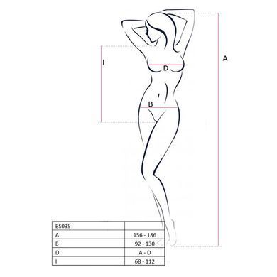 Бодістокінг Passion BS035 pink, боді, імітація топа та трусиків PBS035P фото