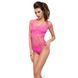 Бодістокінг Passion BS035 pink, боді, імітація топа та трусиків PBS035P фото 1