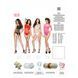 Бодістокінг Passion BS035 pink, боді, імітація топа та трусиків PBS035P фото 5