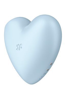Вакуумний стимулятор-серце з вібрацією Satisfyer Cutie Heart Blue SO6287 фото