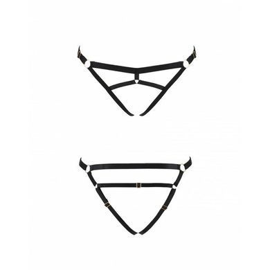 Трусики-стринги из стреп Passion Exclusive KELIS THONG S/M, black PS27505 фото