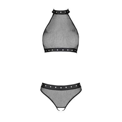 Белье с открытым доступом Passion MOONLIGHT SET S/M black, топ, стринги SO8452 фото