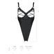 Боди из экокожи Passion CELINE BODY XXL/XXXL, black, с доступом, открытый SO6405 фото 7