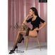 Панчохи Passion ST118 3/4 black, на ажурній силіконовій резинці, з бічним вертикальним малюнком SO5777 фото 3
