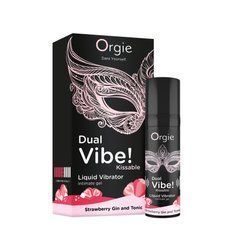 Жидкий вибратор Orgie Dual Vibe! Strawberry Gin & Tonic Kissable Liquid Vibrator, 15 мл SX1489 фото