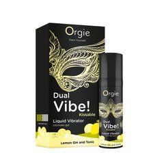 Жидкий вибратор Orgie Dual Vibe! Lemon Gin And Tonic Kissable Liquid Vibrator, 15 мл SX1490 фото