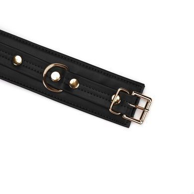 Наручники з ланцюжком Liebe Seele Black Organosilicon Wrist Cuff, екошкіра SO9485 фото