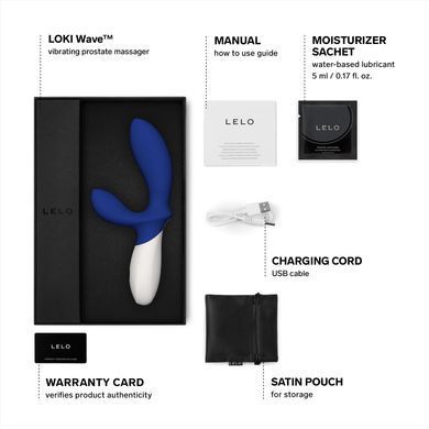 Массажер простаты LELO Loki Wave Federal Blue, 2 мотора, манящее движение + стимуляция промежности SX0707 фото