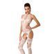 Бодистокинг Passion BS053 white, комбинезон, имитация чулок и пояса PBS053W фото 1