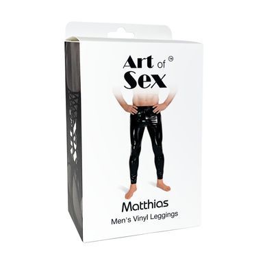 Лакированные мужские леггинсы Art of Sex - Matthias, цвет черный, размер M SX3371 фото