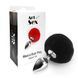 Металлическая анальная пробка М Art of Sex - Metal Butt plug Rabbit Tail Black, диаметр 3,4 см SO6961 фото 3