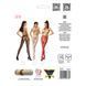 Сітчасті колготки-бодістокінги Passion S019 One Size, Red, імітація трусиків, відкритий доступ PSS019R фото 5