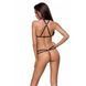 Трусики-стрінги зі стреп та мереживом Passion Exclusive LORRY THONG L/XL, black PS27604 фото 2