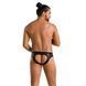 Мужские слипы с вырезами Passion 041 SLIP JOE XXL/XXXL Black, экокожа, открытые ягодицы SO7596 фото 4