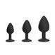 Набор силиконовых анальных пробок BMS Roses Til&rsquo; Dawn Silicone Anal Plug Kit Starter Kit Black SX3150 фото 1