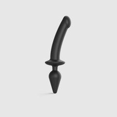 Анальна пробка з дилдо 2в1 Strap-On-Me SWITCH PLUG-IN DILDO Black XXL, діаметр 5,2/3,9 см SO6831 фото