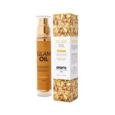 Масло для тела с блеском EXSENS Glam Oil 50мл, с маслом миндаля, без парабенов и феноксиэтанола SO2363 фото