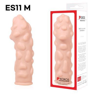 Насадка на член Kokos Extreme Sleeve ES.11 размер M, утолщающая, стимулирующий рельеф SO2491 фото