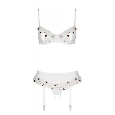 Сексуальный комплект с поясом для чулок Passion LOVELIA SET XXL/XXXL, white SO4782 фото