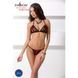 Комплект білизни Passion MELISSA BIKINI S/M, black, ліф зі шнурівкою і трусики стрінги EL15902 фото 3