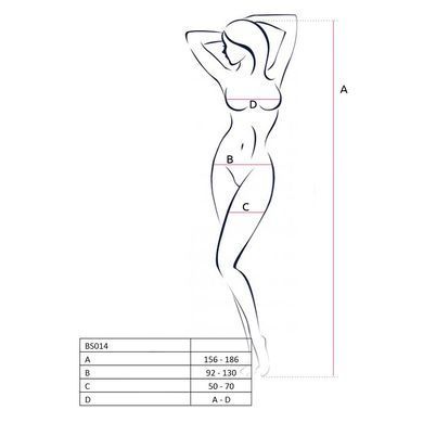 Бодістокінг Passion BS014 red, комбінезон, велика сітка PBS014R фото