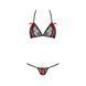 Комплект білизни Passion MELISSA BIKINI XXL/XXXL, black, ліф зі шнурівкою і трусики-стрінги EL15903 фото 5