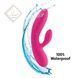 Гибкий вибратор кролик с двумя моторами FeelzToys Lea Rabbit Vibrator Rubine Red SO4432 фото 5
