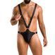 Мужское боди с люверсами Passion 028 HARRY L/XL Black, экокожа, на лямках SO7555 фото 1
