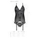 Корсет с пажами Passion URSULA CORSET XXL/XXXL, Black, трусики с ажурным декором и открытым шагом SO5837 фото 6