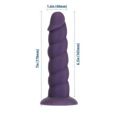 Фаллоимитатор Fantasy by Addiction Unicorn Dildo 7&rdquo; Purple, вибропуля в подарок SX3159 фото