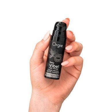 Жидкий вибратор Orgie Sexy Vibe! High Voltage, 15 мл, эффект мурашек + очень мощная вибрация SX1550 фото