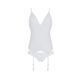 Корсет із пажами, трусики з ажурним декором та відкритим кроком Passion URSULA CORSET L/XL, white SO5838 фото 3