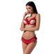 Комплект білизни Passion Exclusive CHERRY SET OpenBra L/XL, red, відкритий ліф, трусики-спідничка PS25507 фото 1